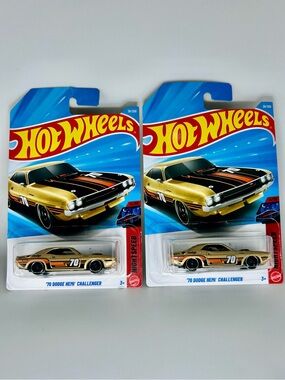 Hot Wheels Dodge Lot of 2x - Night Speed ‘70 Dodge Challenger Hemi Gold NEW 2025